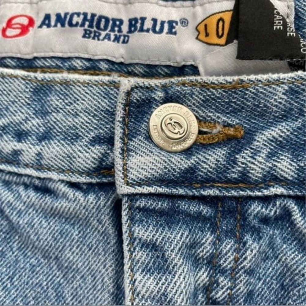 Vintage‎ Anchor Blue Loose cut off Jean shorts 38 - Picture 3 of 6